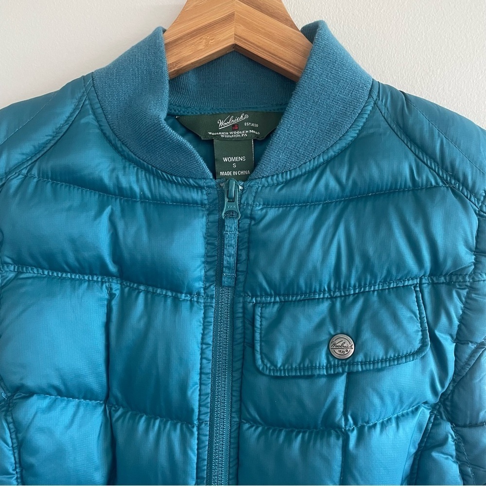 Woolrich Women's Goose Down Puffer Vest Teal Size Small - Picture 8 of 14